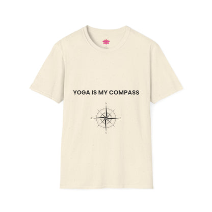 Yoga Compass T-Shirt, Inspirational Yoga Tee, Mindfulness Shirt, Gift for Yogis, Wellness Apparel