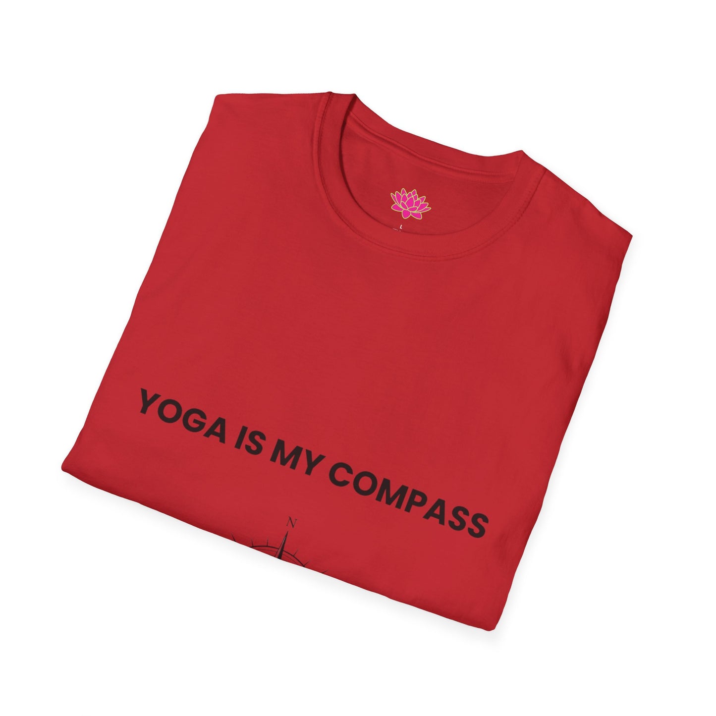Yoga Compass T-Shirt, Inspirational Yoga Tee, Mindfulness Shirt, Gift for Yogis, Wellness Apparel