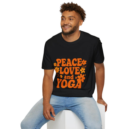 Peace Love and Yoga - T-shirt