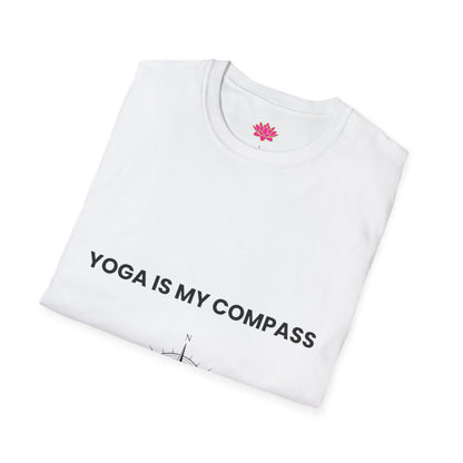 Yoga Compass T-Shirt, Inspirational Yoga Tee, Mindfulness Shirt, Gift for Yogis, Wellness Apparel