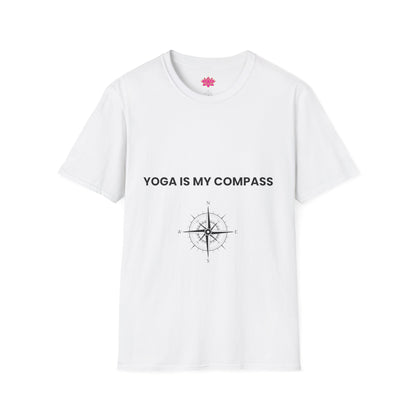 Yoga Compass T-Shirt, Inspirational Yoga Tee, Mindfulness Shirt, Gift for Yogis, Wellness Apparel