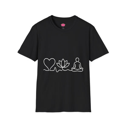 Heart, Lotus, Meditation - T-Shirt