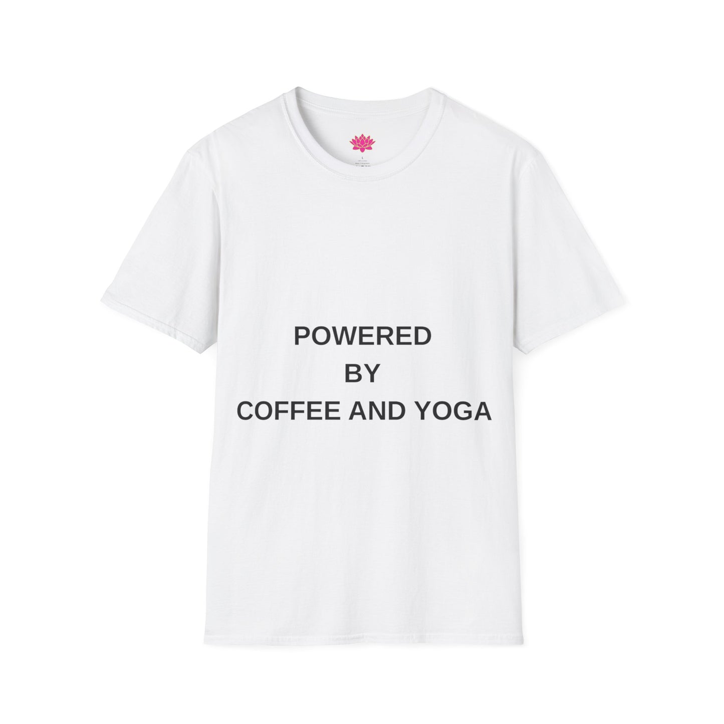 Powered By Coffee And Yoga - T-shirt