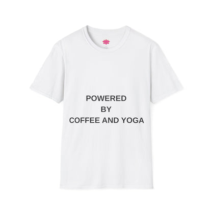 Powered By Coffee And Yoga - T-shirt